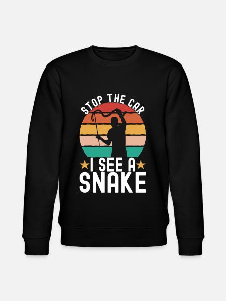 Herpetology snake catcher - Stanley/Stella CHANGER Unisex Organic Sweatshirt - black