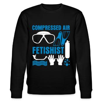 Tauchen Taucher Taucherbrille - Stanley/Stella Unisex Bio-Sweatshirt CHANGER  - Schwarz - Vorne - Nik (191cm) & Marisol (170cm)