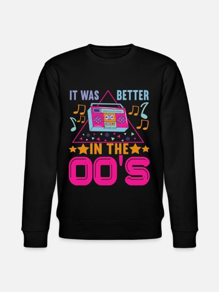 90s 90s 90s Party - Stanley/Stella CHANGER Unisex Organic Sweatshirt - black