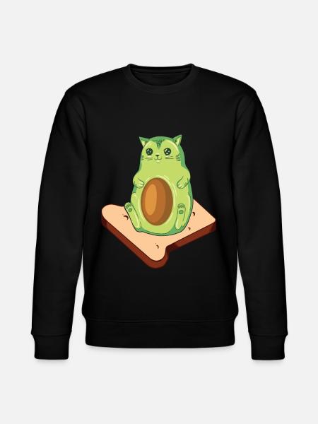 Avocado Toast Avocado Cat - Stanley/Stella CHANGER Unisex Organic Sweatshirt - black