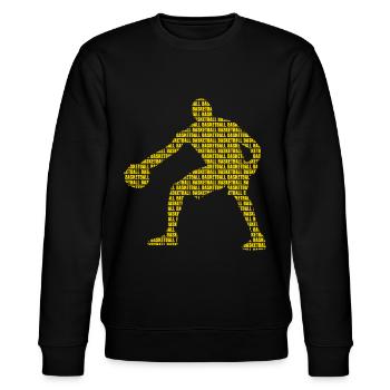Basketballspieler - Stanley/Stella Unisex Bio-Sweatshirt CHANGER  - Schwarz - Vorne - Nik (191cm) & Marisol (170cm)