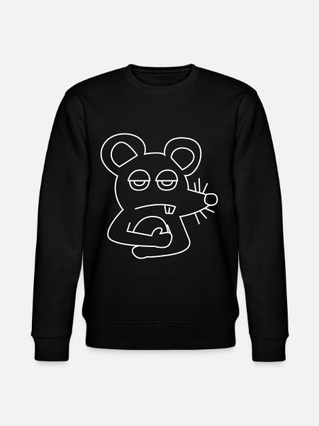 Ratten Maus Mäuse Ratte - Stanley/Stella Unisex Bio-Sweatshirt CHANGER  - Schwarz