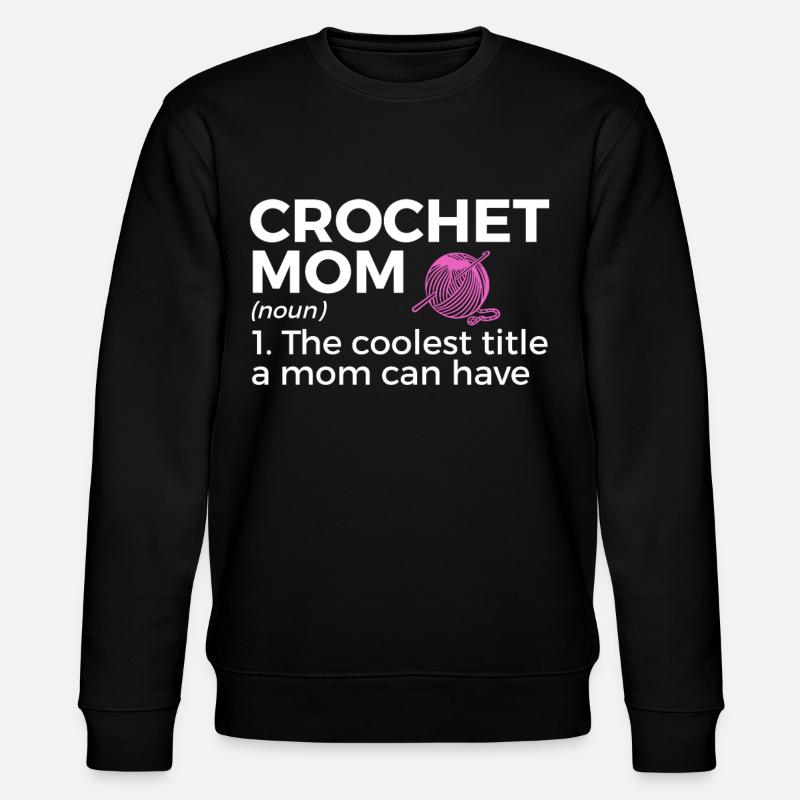 Crochet - Sweat bio CHANGER Stanley/Stella Unisexe - noir