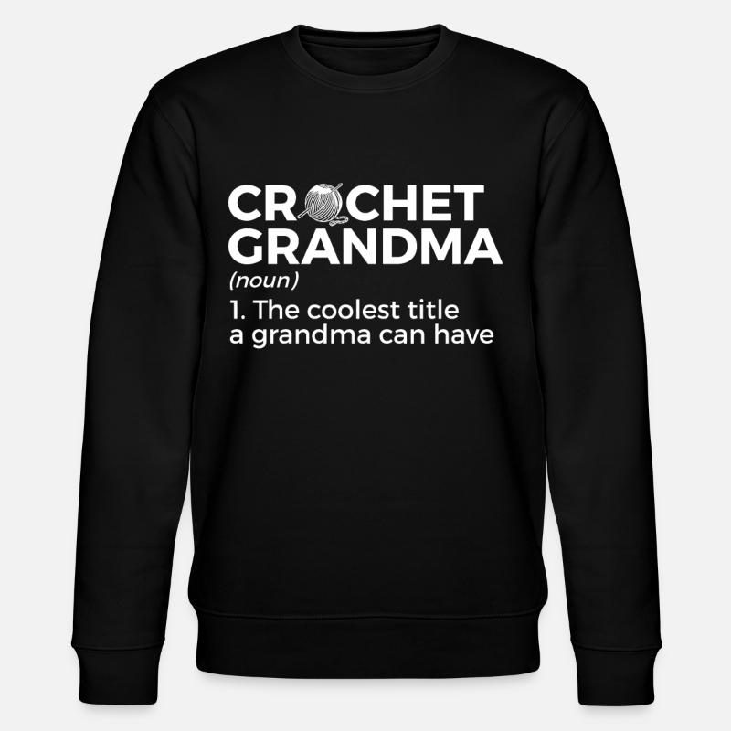 Crochet - Sweat bio CHANGER Stanley/Stella Unisexe - noir