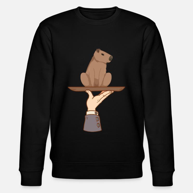 Capybara - Stanley/Stella Unisex Bio-Sweatshirt CHANGER  - Schwarz
