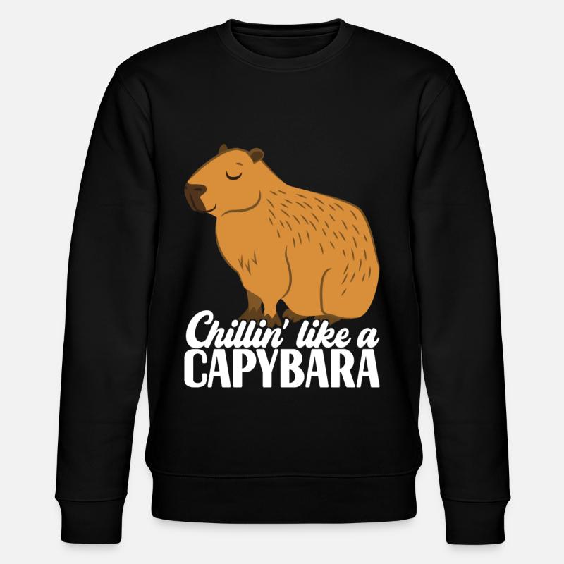 Capybara - Stanley/Stella Unisex Bio-Sweatshirt CHANGER  - Schwarz