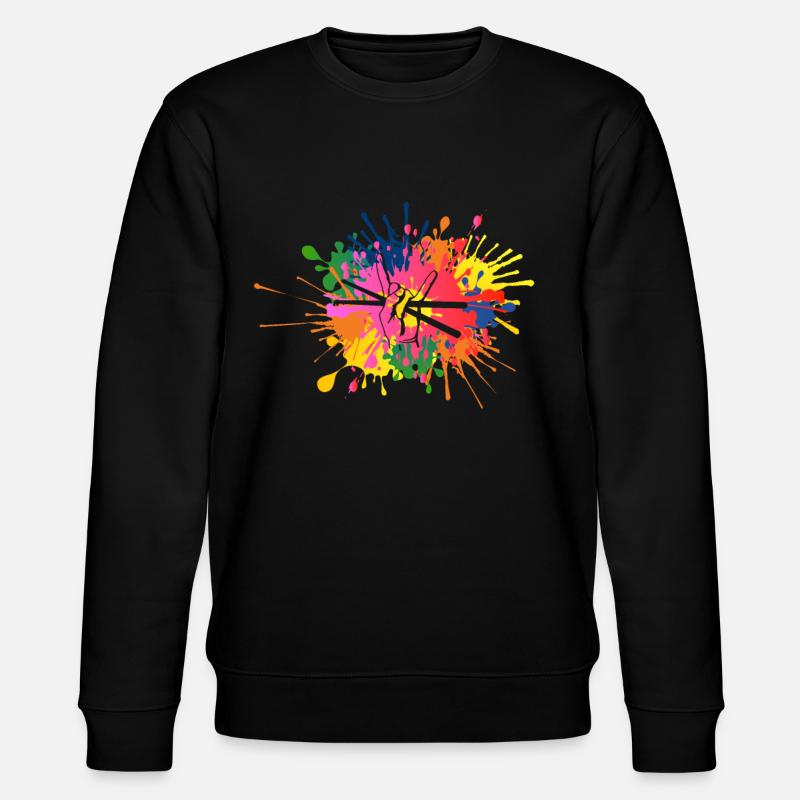 Drums Musician - Stanley/Stella CHANGER Unisex Organic Sweatshirt - black