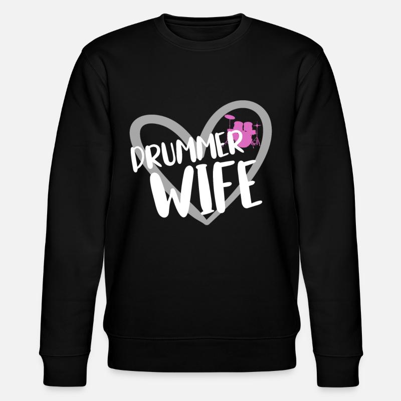 drums musician - Stanley/Stella CHANGER Unisex Organic Sweatshirt - black