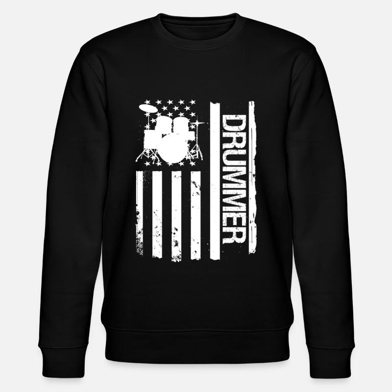 Drums Musician - Stanley/Stella CHANGER Unisex Organic Sweatshirt - black