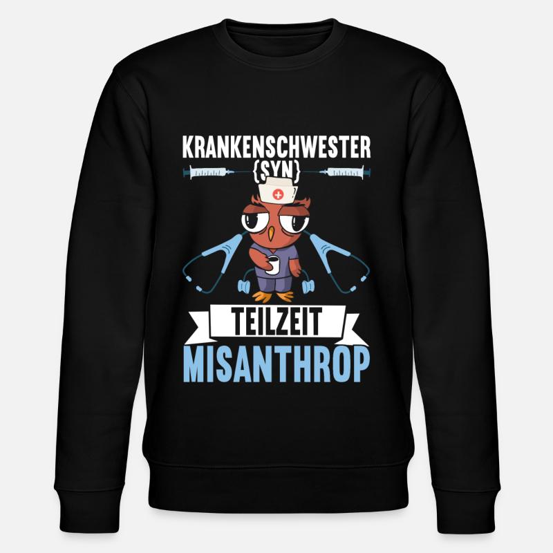Krankenschwester Krankenpflege - Stanley/Stella Unisex Bio-Sweatshirt CHANGER  - Schwarz