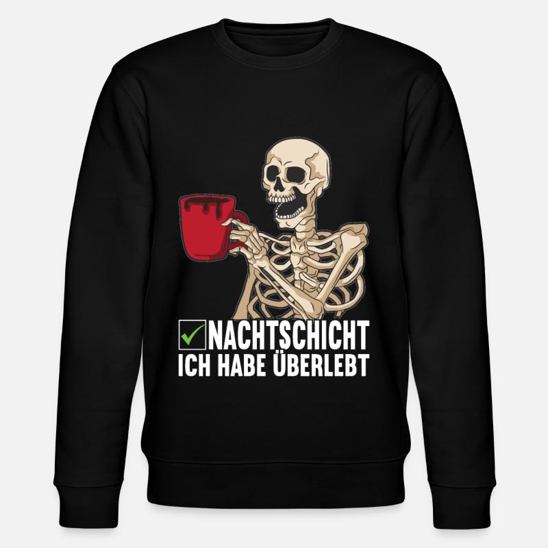 Nachtschicht Nachtdienst - Stanley/Stella Unisex Bio-Sweatshirt CHANGER - Schwarz