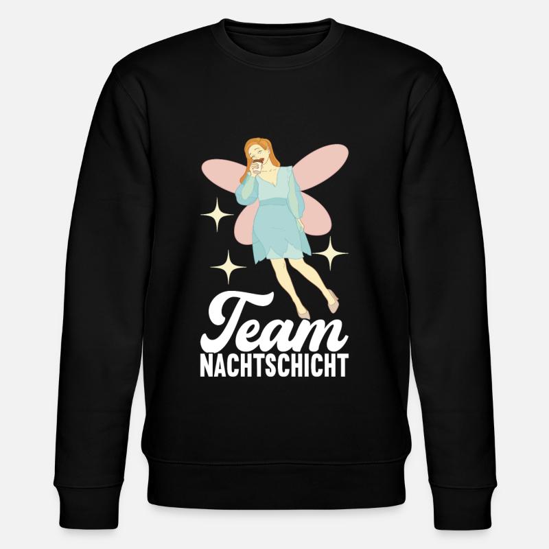Nachtschicht Nachtdienst - Stanley/Stella Unisex Bio-Sweatshirt CHANGER - Schwarz