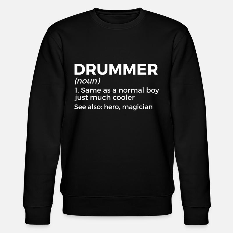 Drums Musician - Stanley/Stella CHANGER Unisex Organic Sweatshirt - black