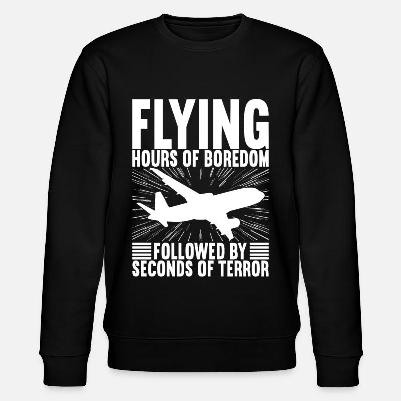 Pilot Airplane - Stanley/Stella CHANGER Unisex Organic Sweatshirt - black