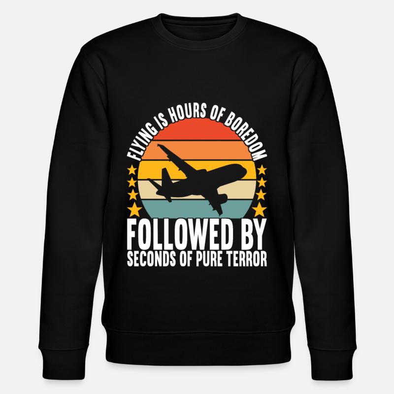Pilot Airplane - Stanley/Stella CHANGER Unisex Organic Sweatshirt - black