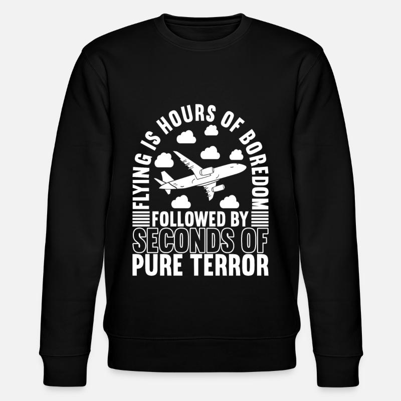 Pilot Airplane - Stanley/Stella CHANGER Unisex Organic Sweatshirt - black