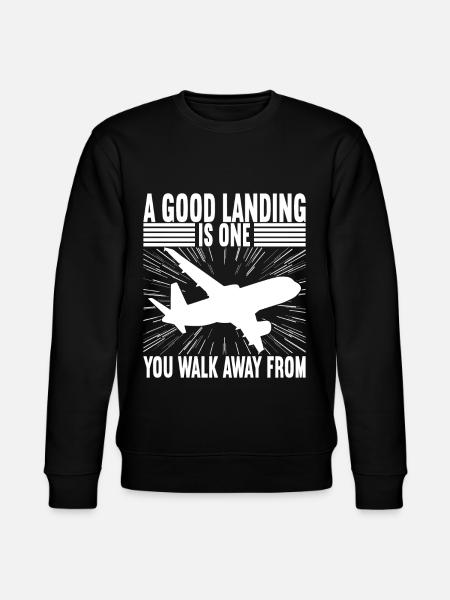 Pilot Flugzeug - Stanley/Stella Unisex Bio-Sweatshirt CHANGER  - Schwarz