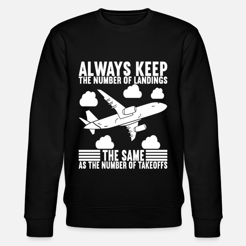 Pilote d’avion - Sweat bio CHANGER Stanley/Stella Unisexe - noir