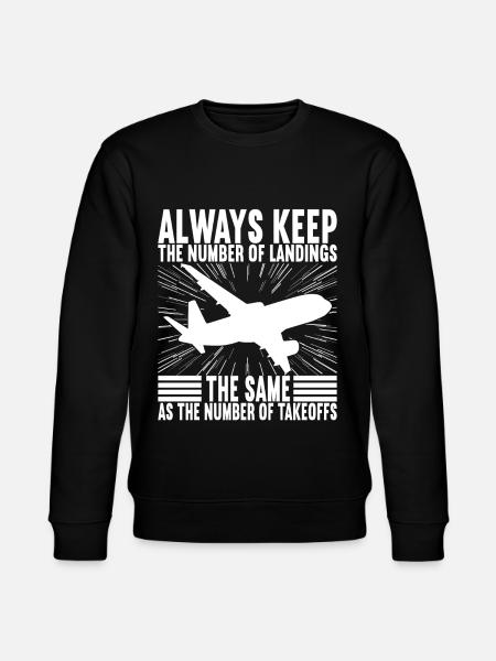 Pilot Flugzeug - Stanley/Stella Unisex Bio-Sweatshirt CHANGER - Schwarz
