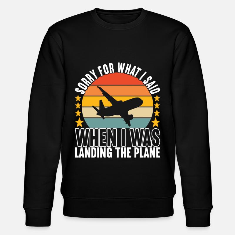 Pilot Airplane - Stanley/Stella CHANGER Unisex Organic Sweatshirt - black