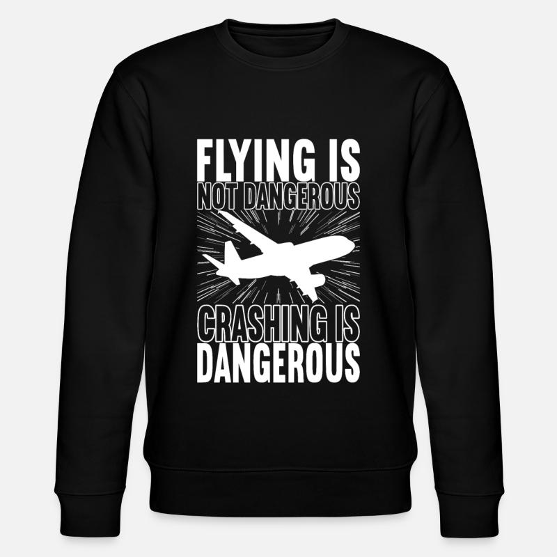 Pilot Airplane - Stanley/Stella CHANGER Unisex Organic Sweatshirt - black