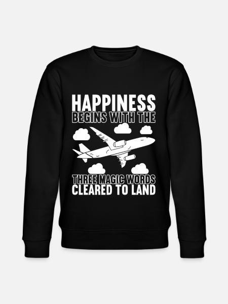 Pilot Flugzeug - Stanley/Stella Unisex Bio-Sweatshirt CHANGER  - Schwarz