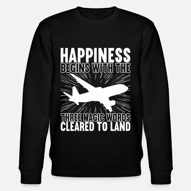 Pilot Airplane - Stanley/Stella CHANGER Unisex Organic Sweatshirt - black