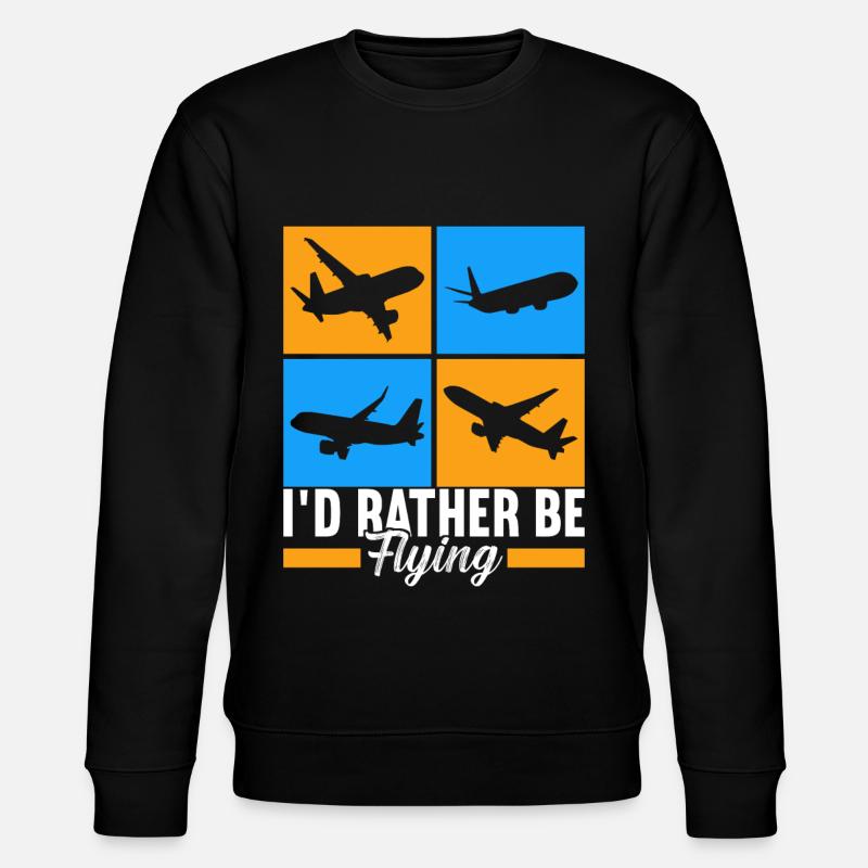 Pilot Airplane - Stanley/Stella CHANGER Unisex Organic Sweatshirt - black