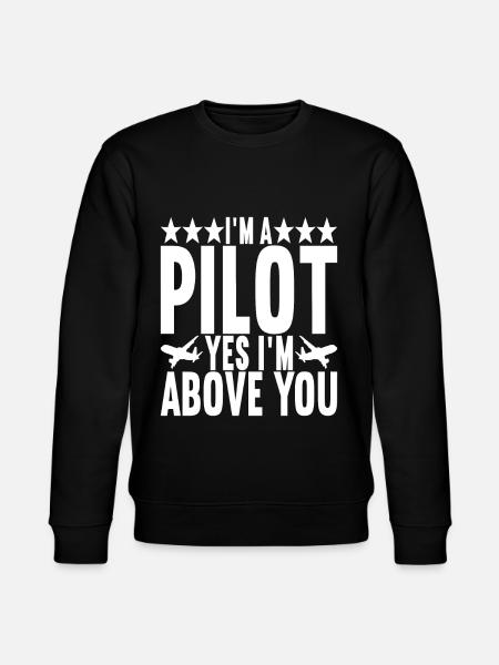 Pilot Flugzeug - Stanley/Stella Unisex Bio-Sweatshirt CHANGER - Schwarz