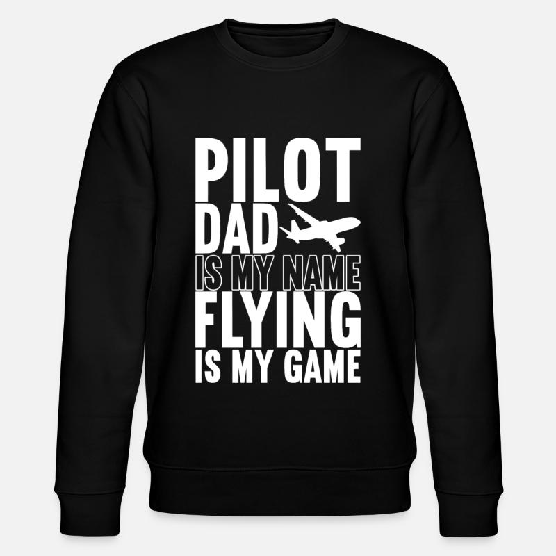 Pilot Airplane - Stanley/Stella CHANGER Unisex Organic Sweatshirt - black