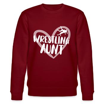 Wrestling - Stanley/Stella Unisex Bio-Sweatshirt CHANGER  - Burgunderrot - Vorne - Nik (191cm) & Marisol (170cm)