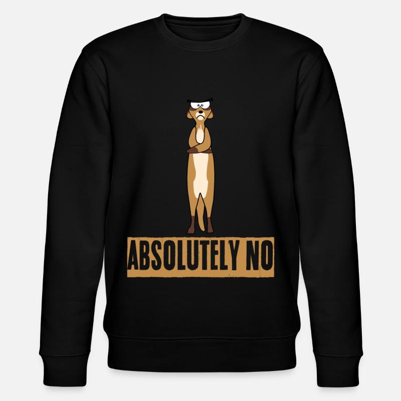 Erdmännchen Protest Ablehnung Nö Dagegen - Stanley/Stella Unisex Bio-Sweatshirt CHANGER  - Schwarz