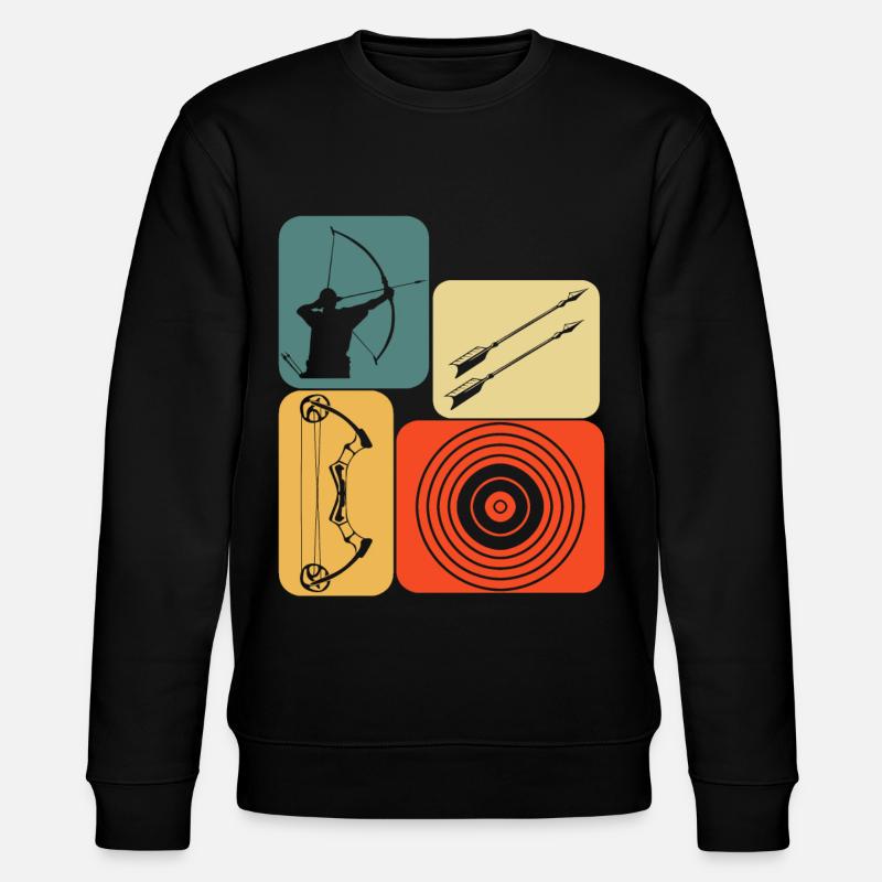 3D Archery Retro Archery - Stanley/Stella CHANGER Unisex Organic Sweatshirt - black