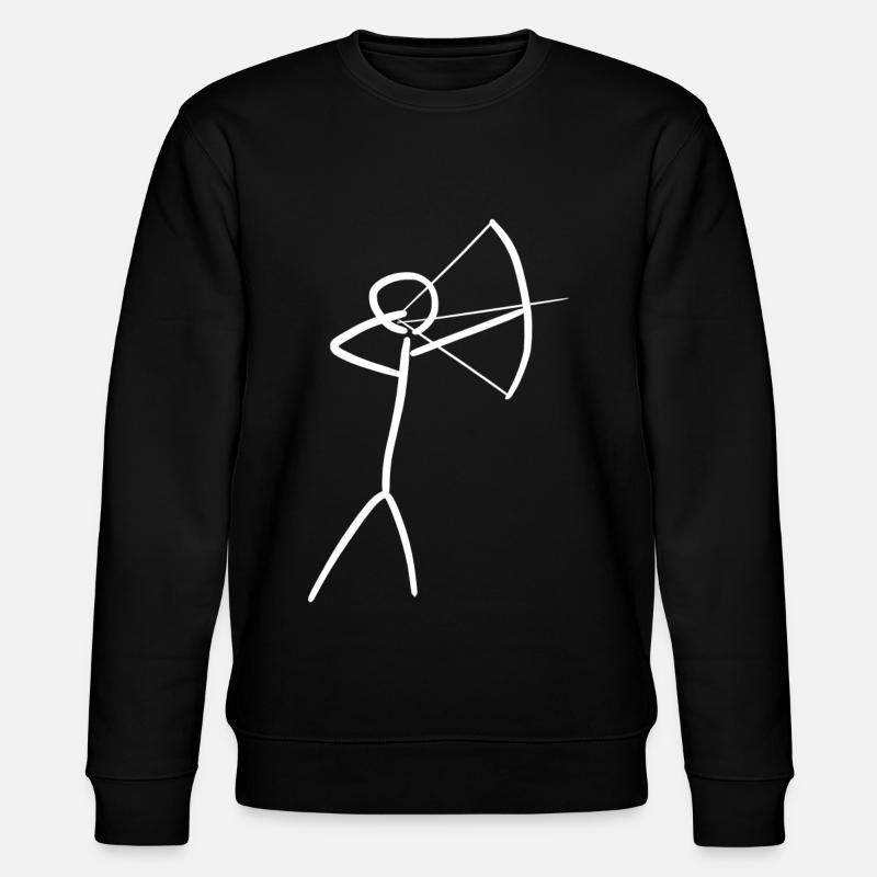 3D Archery Longbow Archer - Stanley/Stella CHANGER Unisex Organic Sweatshirt - black