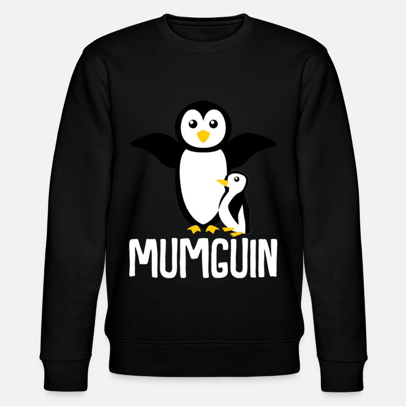 Pinguin Mama Mutter Pinguine - Stanley/Stella Unisex Bio-Sweatshirt CHANGER  - Schwarz