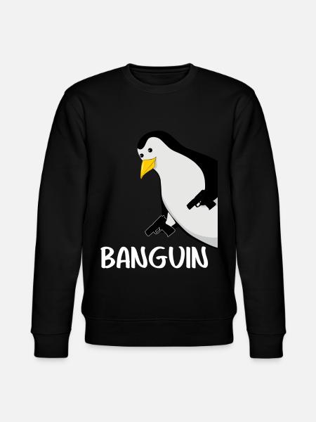 Penguin Joke Banguin Funny Penguins - Stanley/Stella CHANGER Unisex Organic Sweatshirt - black