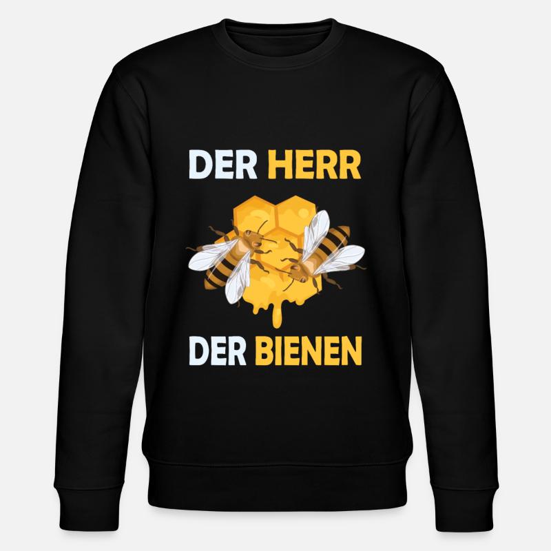 Bienenzucht und Honig - Stanley/Stella Unisex Bio-Sweatshirt CHANGER  - Schwarz