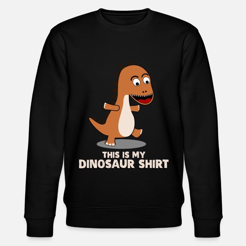 Dinos Dinosaurier - Stanley/Stella Unisex Bio-Sweatshirt CHANGER  - Schwarz