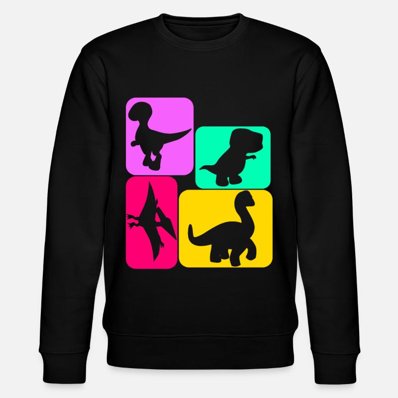 Dinosaur Little Dinosaur Dinosaur - Stanley/Stella CHANGER Unisex Organic Sweatshirt - black