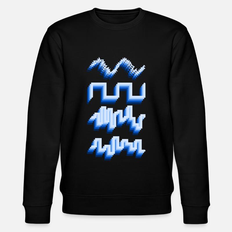 Synthesizer Synth Wavefroms - Stanley/Stella Unisex Bio-Sweatshirt CHANGER  - Schwarz