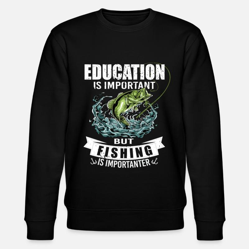 Unique idea for Fishing - Stanley/Stella Unisex Bio-Sweatshirt CHANGER  - Schwarz