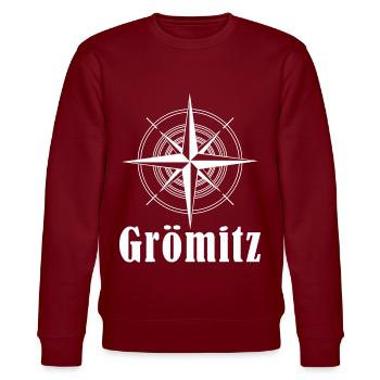 Grömitz Kompass Ostsee - Stanley/Stella Unisex Bio-Sweatshirt CHANGER  - Burgunderrot - Vorne - Nik (191cm) & Marisol (170cm)