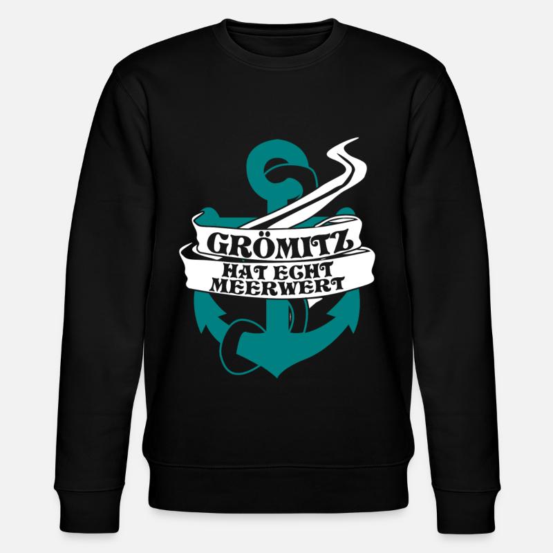 Grömitz Meerwert Ostsee - Stanley/Stella Unisex Bio-Sweatshirt CHANGER  - Schwarz