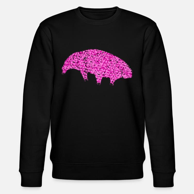 Tardigrade Wasserbär Herzen Bärtierchen - Stanley/Stella Unisex Bio-Sweatshirt CHANGER  - Schwarz