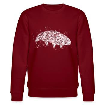 Water Bear Tardigrade Tardigrade - Stanley/Stella CHANGER Unisex Organic Sweatshirt - burgundy - Front - Nik (191cm) & Marisol (170cm)