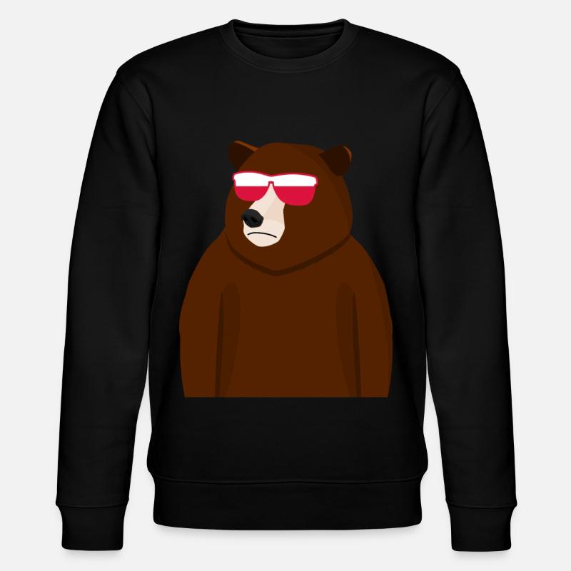 Polish Flag Pole Bear Poland - Stanley/Stella CHANGER Unisex Organic Sweatshirt - black