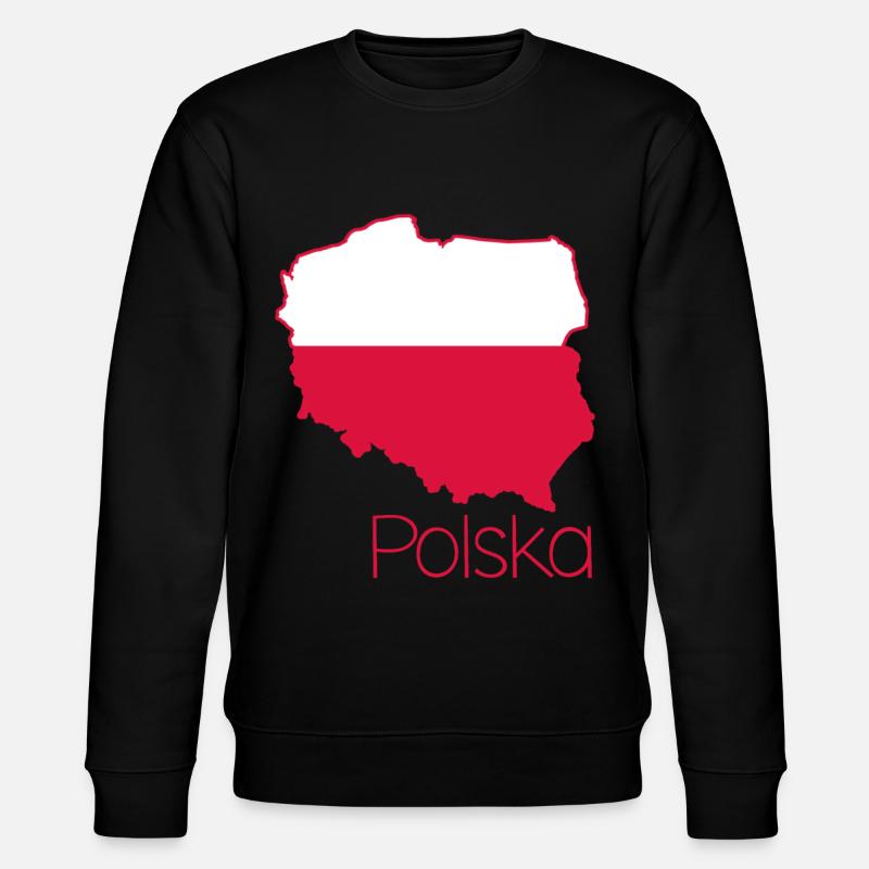 Polen Polnische Flagge Pole - Stanley/Stella Unisex Bio-Sweatshirt CHANGER - Schwarz