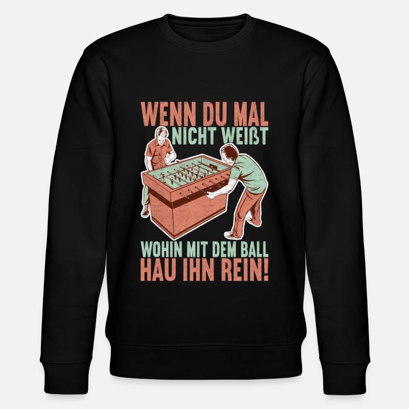 Tischfussball Tischkicker - Stanley/Stella Unisex Bio-Sweatshirt CHANGER  - Schwarz