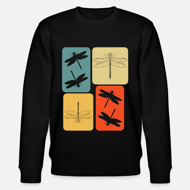 Libellules insectes rétro Libellule - Sweat bio CHANGER Stanley/Stella Unisexe - noir
