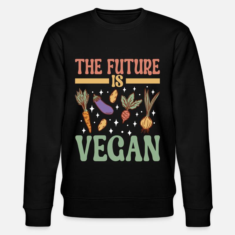Vegan Vegetarier - Stanley/Stella Unisex Bio-Sweatshirt CHANGER  - Schwarz